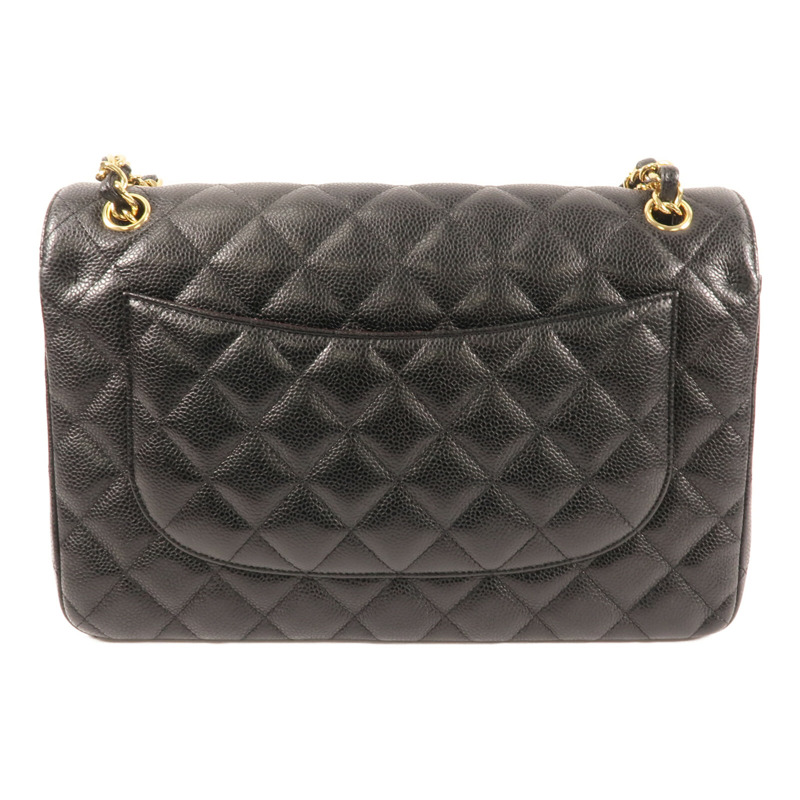CHANEL 牛皮皮革Large Classic金扣鏈帶肩背袋-1