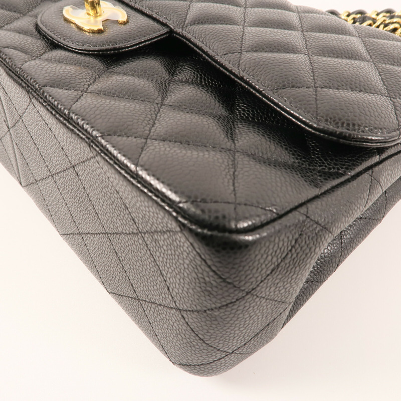 CHANEL 牛皮皮革Large Classic金扣鏈帶肩背袋-6