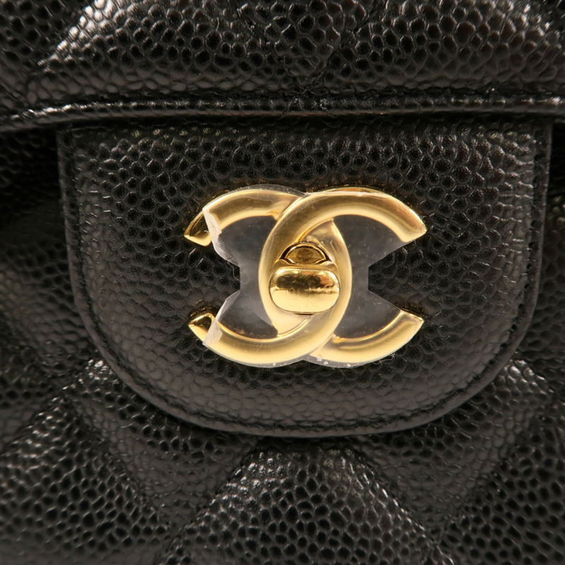 CHANEL 牛皮皮革Large Classic金扣鏈帶肩背袋-11