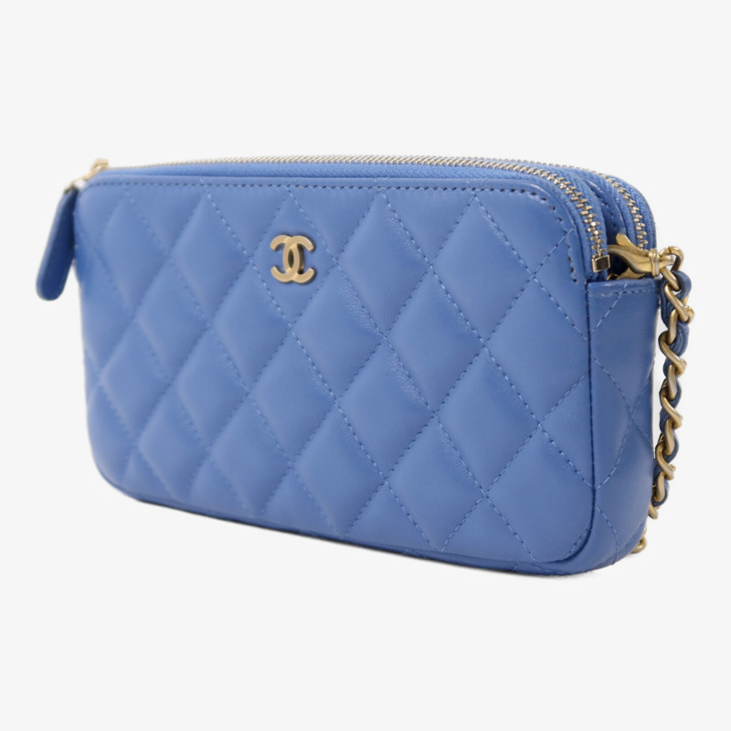 CHANEL 羊皮皮革Wallet On Chain金扣鏈帶肩背袋-2