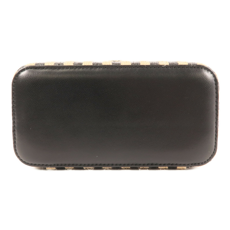 CHANEL Raffia Vanity Case金扣鏈帶肩背袋-4