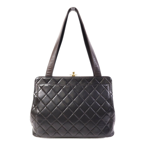 CHANEL 羊皮皮革Vintage Shoulder Bag金扣肩背袋