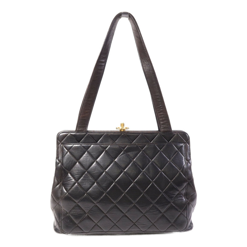 CHANEL 羊皮皮革Vintage Shoulder Bag金扣肩背袋-1