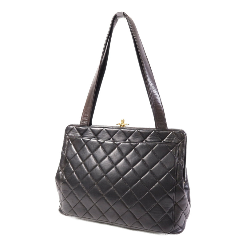 CHANEL 羊皮皮革Vintage Shoulder Bag金扣肩背袋-2