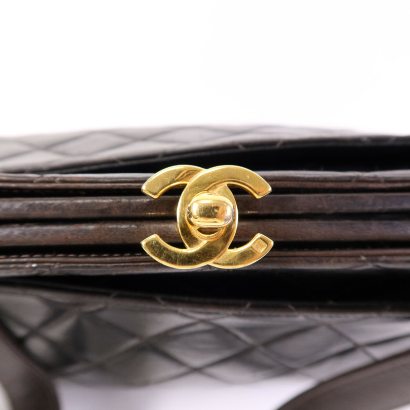 CHANEL 羊皮皮革Vintage Shoulder Bag金扣肩背袋-6