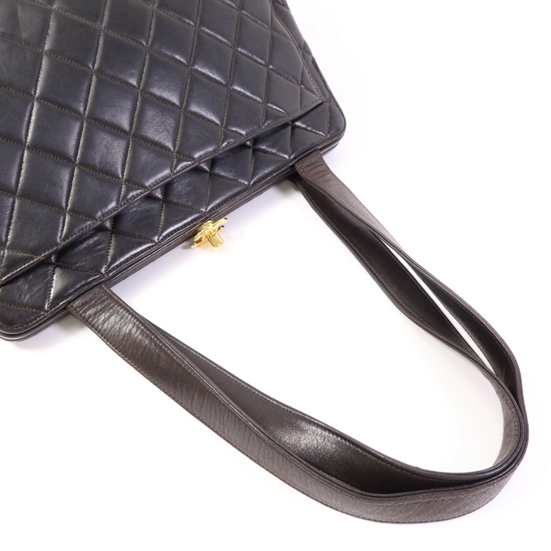 CHANEL 羊皮皮革Vintage Shoulder Bag金扣肩背袋-8