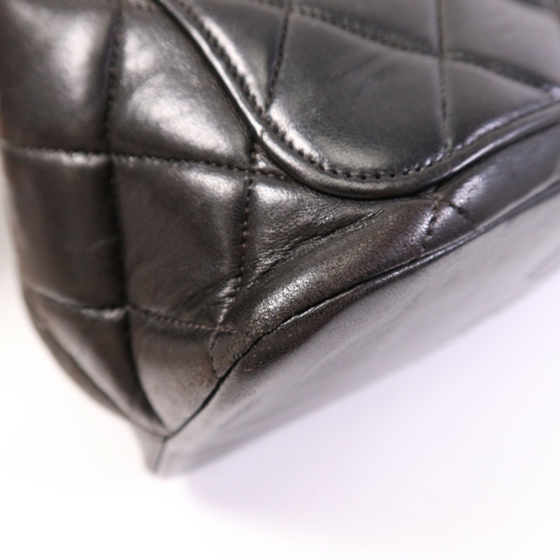 CHANEL 羊皮皮革Vintage Shoulder Bag金扣肩背袋-11