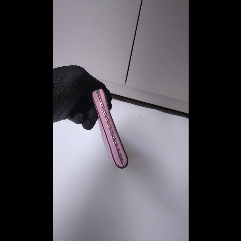 Hermes 粉皮L 拉鍊長夾-7