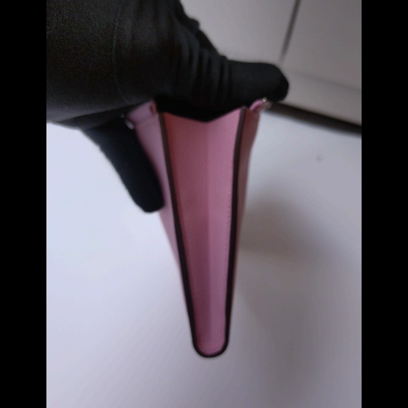 Hermes 粉皮L 拉鍊長夾-9