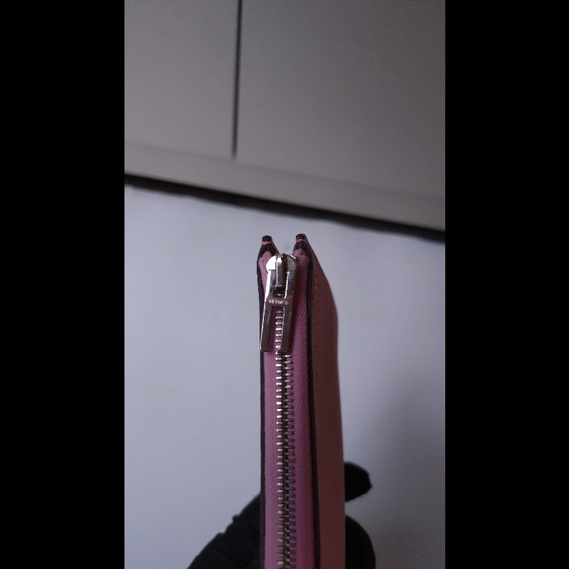 Hermes 粉皮L 拉鍊長夾-16