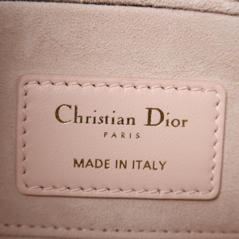 Dior 羊皮皮革Small Lady D-Joy Bag金扣鏈帶手挽肩背兩用袋-5