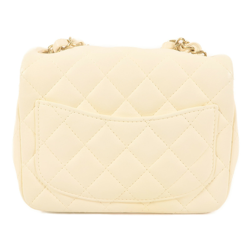 CHANEL 羊皮皮革Mini Flap金扣鏈帶肩背袋-1