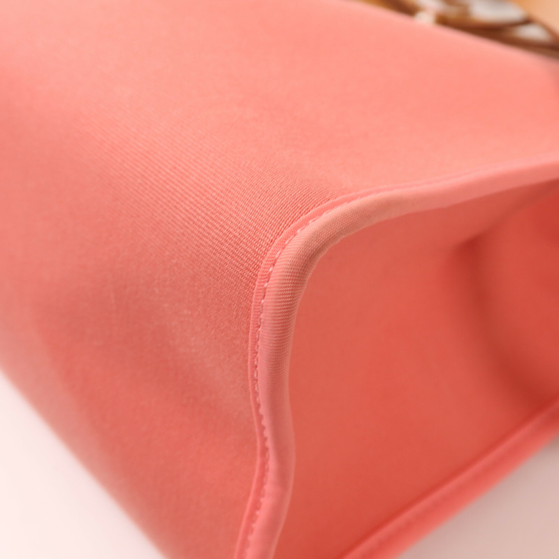 HERMES 帆布Herbag PM銀扣手挽肩背兩用袋Rose Azalee-11