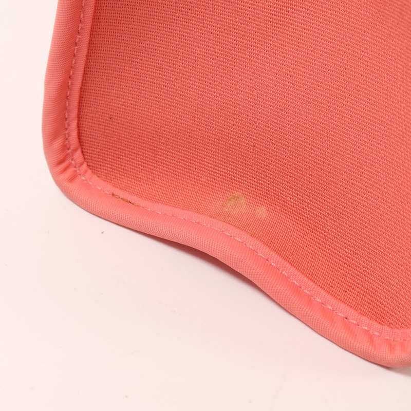 HERMES 帆布Herbag PM銀扣手挽肩背兩用袋Rose Azalee-14