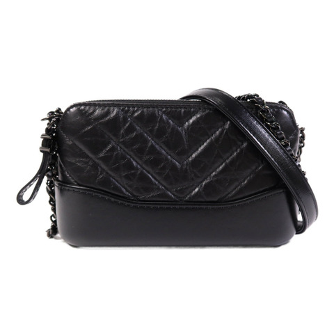 CHANEL 羊皮皮革Gabrielle Wallet On Chain鏈帶肩背袋