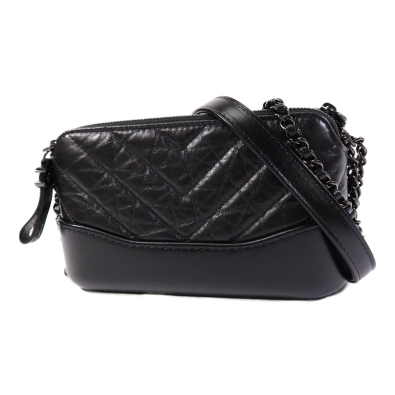 CHANEL 羊皮皮革Gabrielle Wallet On Chain鏈帶肩背袋-2