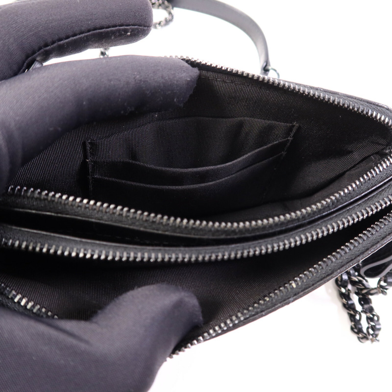 CHANEL 羊皮皮革Gabrielle Wallet On Chain鏈帶肩背袋-4