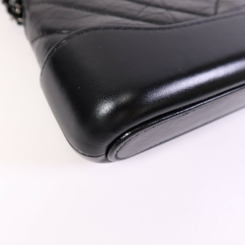 CHANEL 羊皮皮革Gabrielle Wallet On Chain鏈帶肩背袋-14