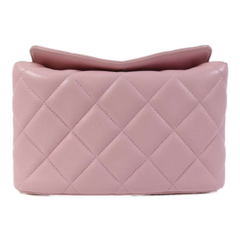 CHANEL 羊皮皮革Shoulder Bag金扣鏈帶肩背袋-1