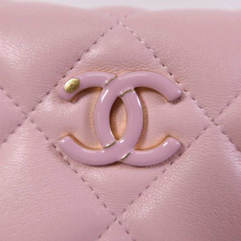CHANEL 羊皮皮革Shoulder Bag金扣鏈帶肩背袋-6