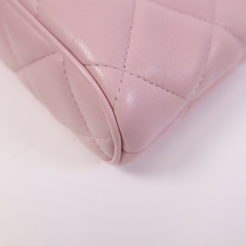 CHANEL 羊皮皮革Shoulder Bag金扣鏈帶肩背袋-11