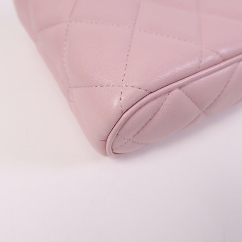 CHANEL 羊皮皮革Shoulder Bag金扣鏈帶肩背袋-12