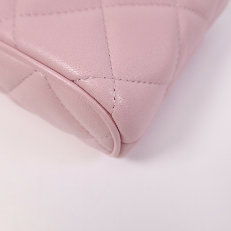 CHANEL 羊皮皮革Shoulder Bag金扣鏈帶肩背袋-13