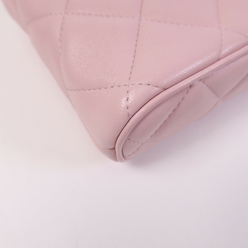 CHANEL 羊皮皮革Shoulder Bag金扣鏈帶肩背袋-14