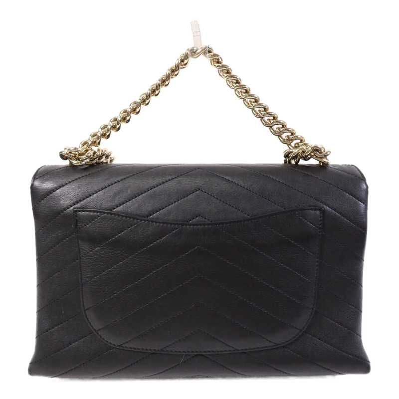 CHANEL 牛皮皮革Shoulder Bag金扣鏈帶手挽肩背兩用袋-1