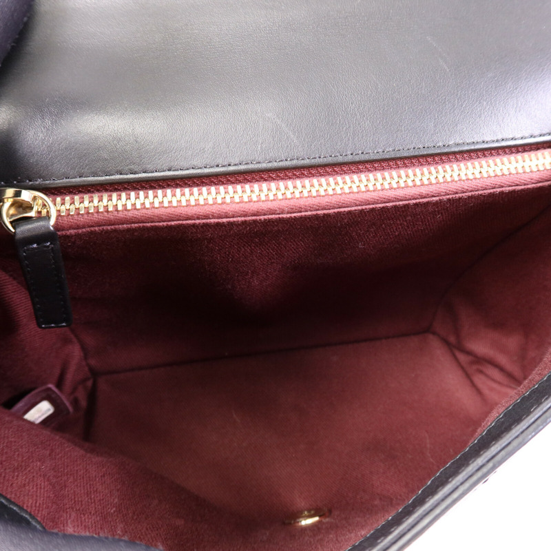 CHANEL 牛皮皮革Shoulder Bag金扣鏈帶手挽肩背兩用袋-4
