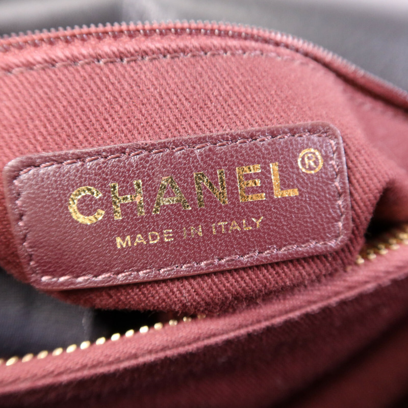 CHANEL 牛皮皮革Shoulder Bag金扣鏈帶手挽肩背兩用袋-5