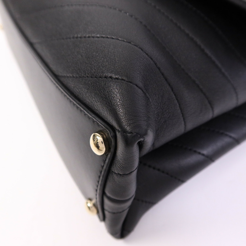 CHANEL 牛皮皮革Shoulder Bag金扣鏈帶手挽肩背兩用袋-10
