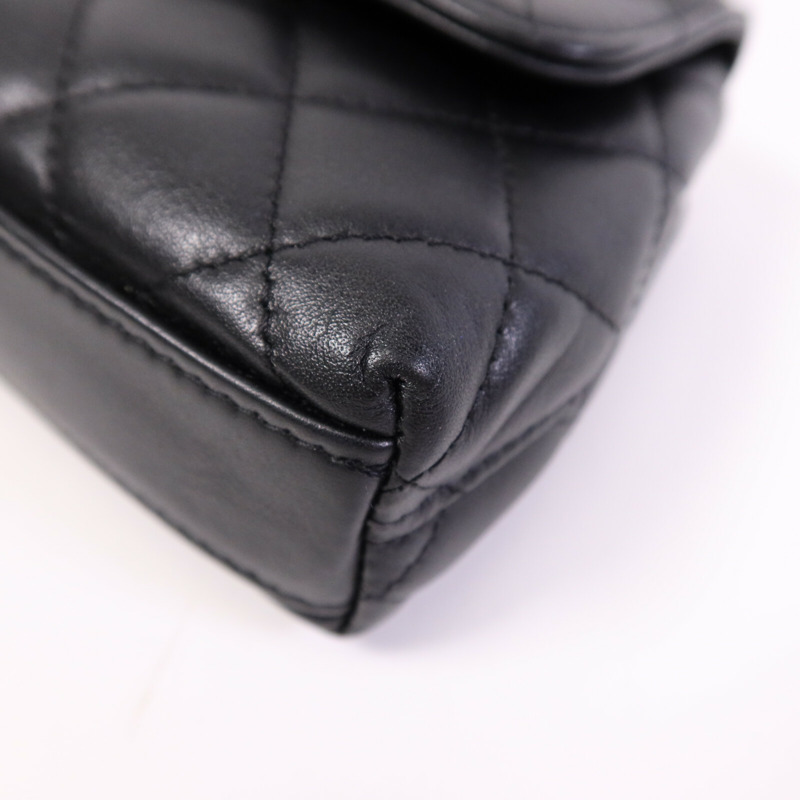 CHANEL 牛皮皮革Coco Handle Nano金扣鏈帶手挽肩背兩用袋-10