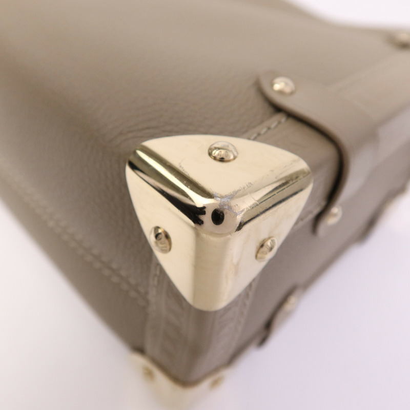 LOUIS VUITTON 牛皮皮革Side Trunk MM金扣肩背袋-8