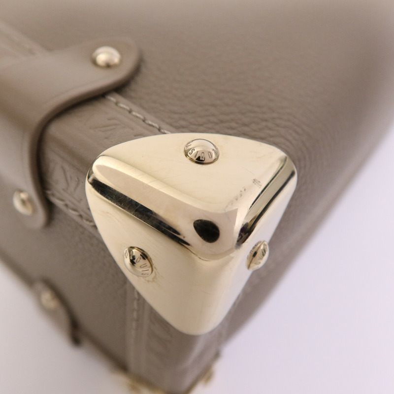 LOUIS VUITTON 牛皮皮革Side Trunk MM金扣肩背袋-11