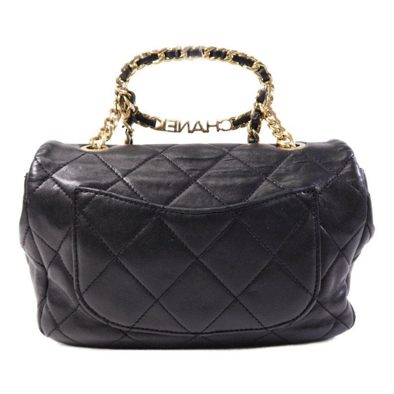 CHANEL 牛皮皮革Chain Shoulder Bag金扣手挽肩背兩用袋-1