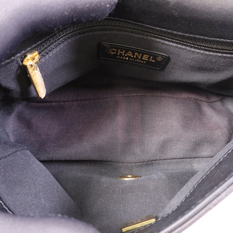 CHANEL 牛皮皮革Chain Shoulder Bag金扣手挽肩背兩用袋-4