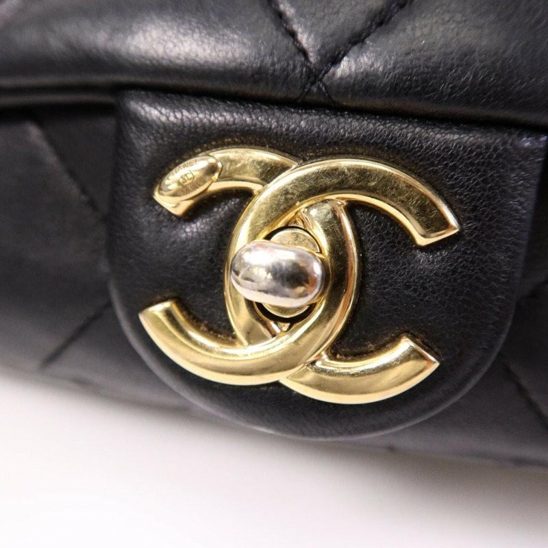 CHANEL 牛皮皮革Chain Shoulder Bag金扣手挽肩背兩用袋-6