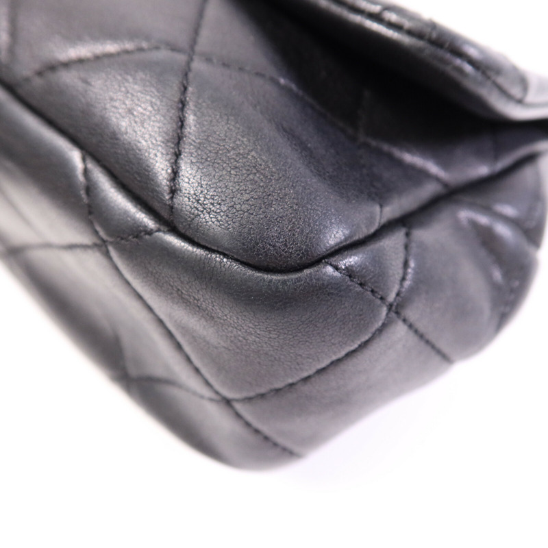 CHANEL 牛皮皮革Chain Shoulder Bag金扣手挽肩背兩用袋-10