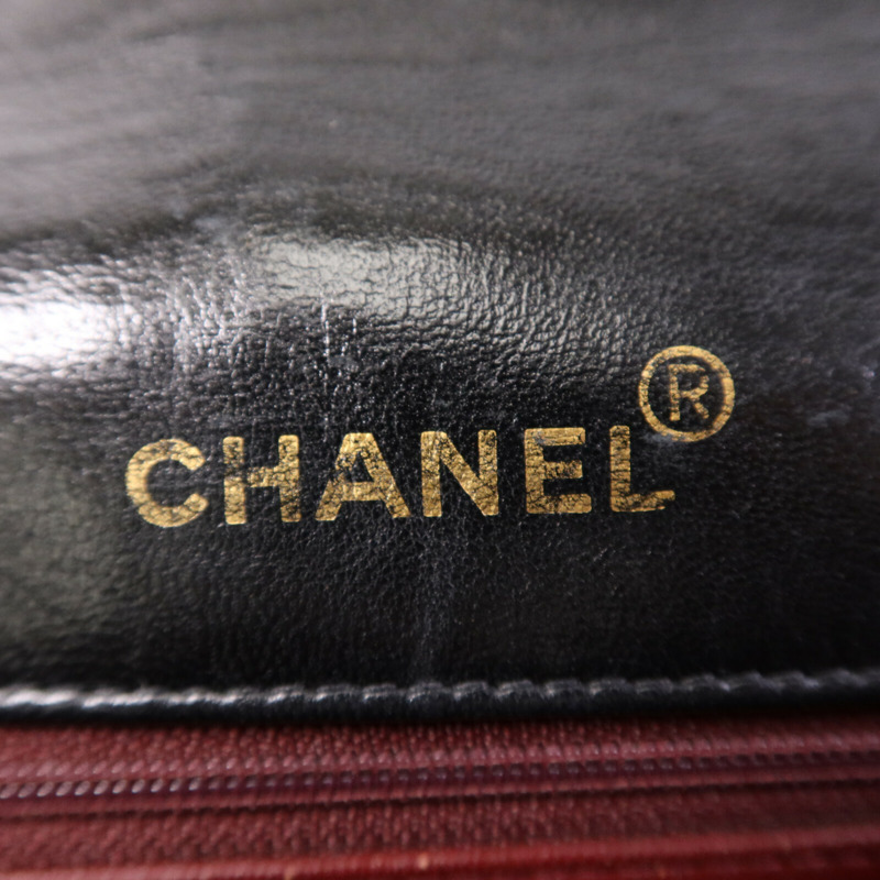 CHANEL 羊皮皮革Diana Bag金扣鏈帶肩背袋-5