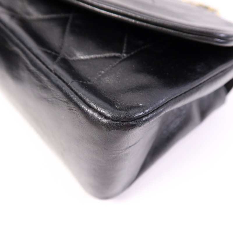 CHANEL 羊皮皮革Diana Bag金扣鏈帶肩背袋-10