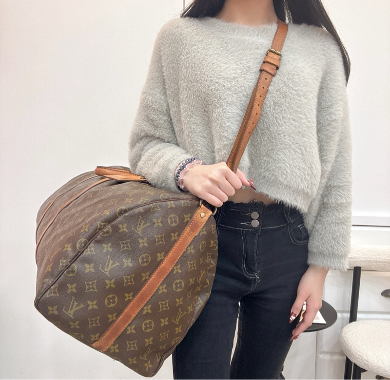Louis Vuitton Keepall 50旅行袋 vintage 中古 二手 手提 斜背-6