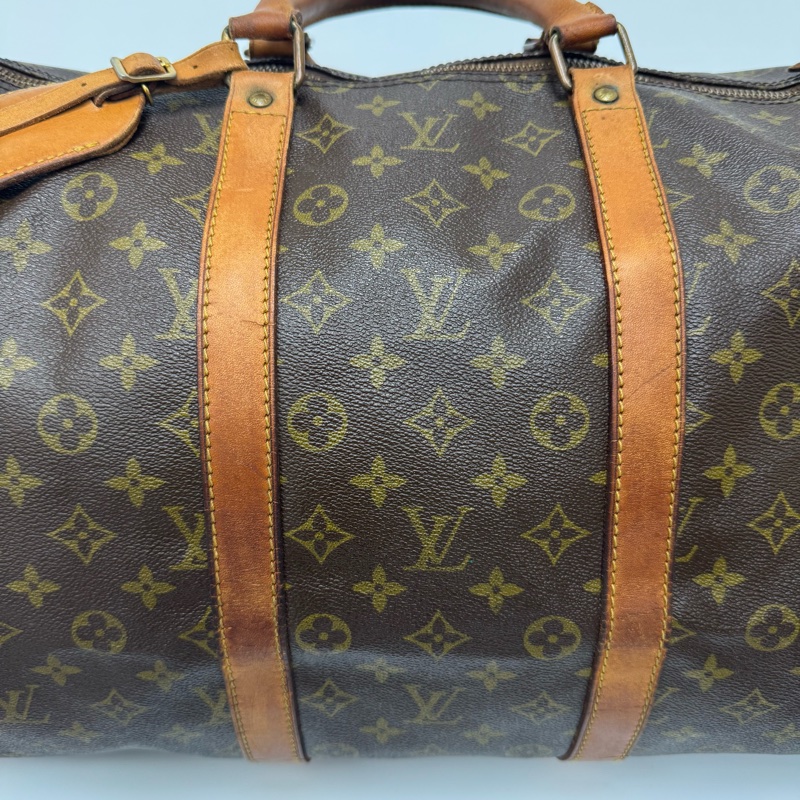 Louis Vuitton Keepall 50旅行袋 vintage 中古 二手 手提 斜背-12