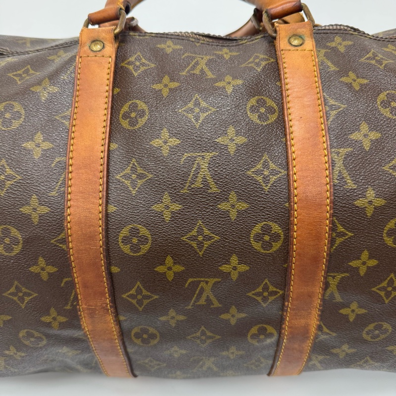Louis Vuitton Keepall 50旅行袋 vintage 中古 二手 手提 斜背-13