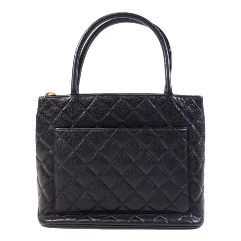 CHANEL 牛皮皮革Vintage Tote Bag金扣手挽袋-1