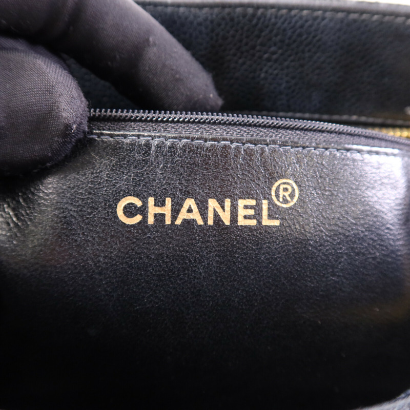 CHANEL 牛皮皮革Vintage Tote Bag金扣手挽袋-5