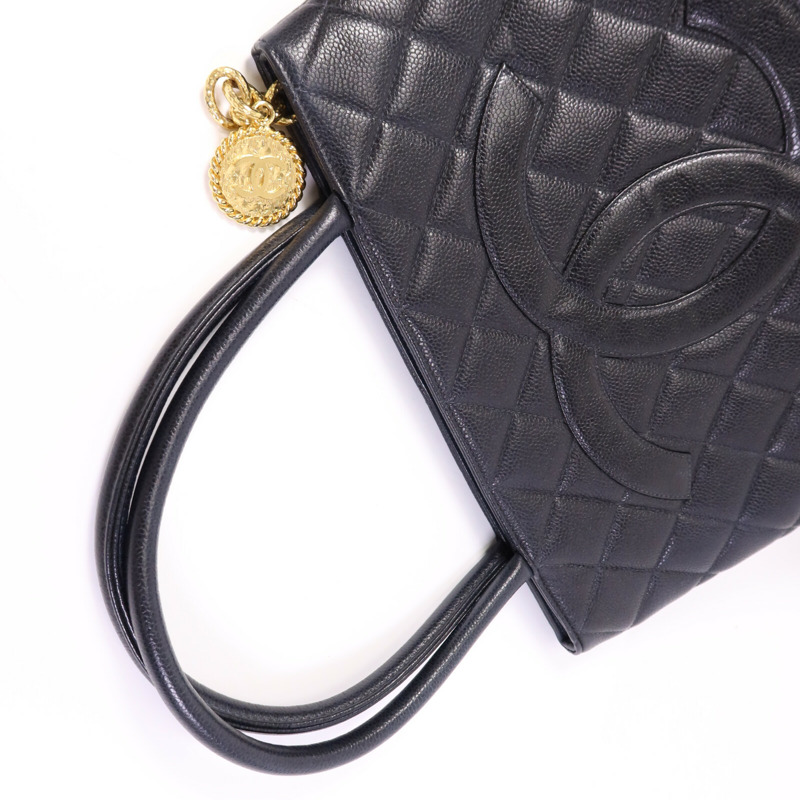 CHANEL 牛皮皮革Vintage Tote Bag金扣手挽袋-8