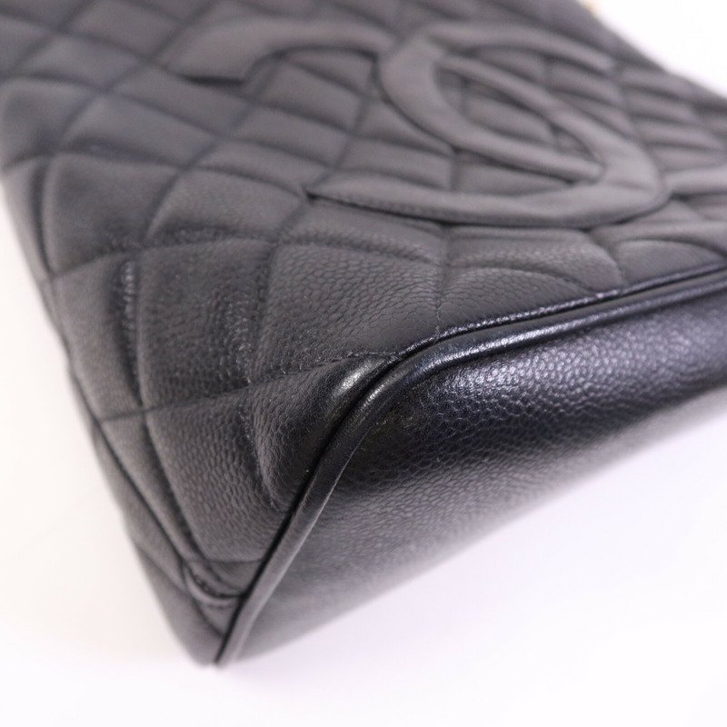 CHANEL 牛皮皮革Vintage Tote Bag金扣手挽袋-12