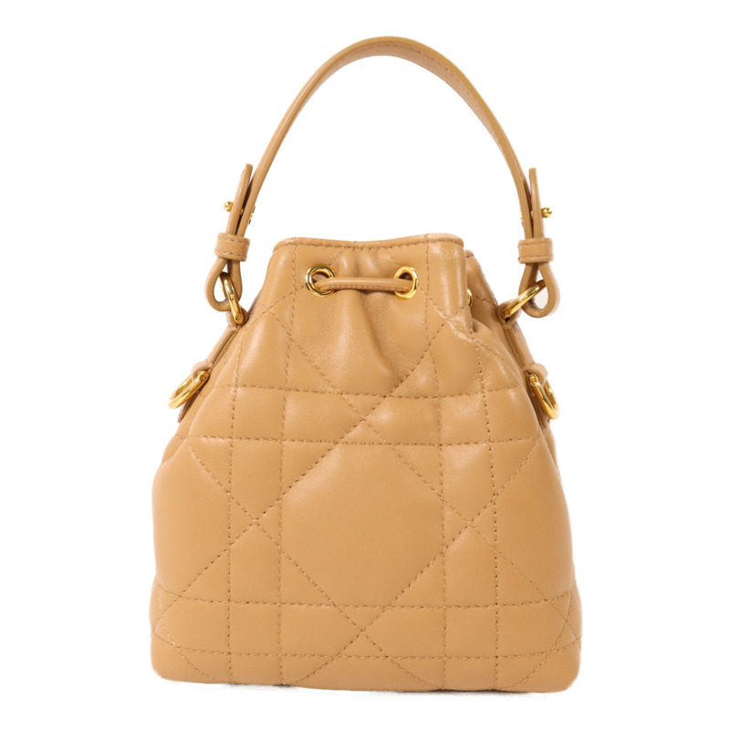 Dior 牛皮皮革Nano Caro Bucket Bag金扣手挽肩背兩用袋-1