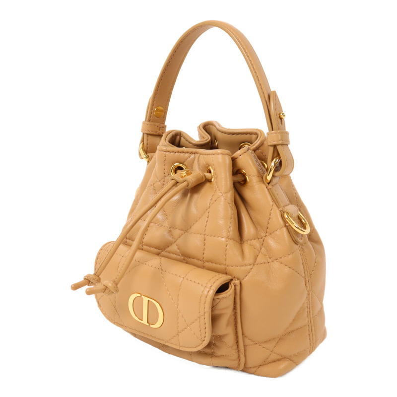 Dior 牛皮皮革Nano Caro Bucket Bag金扣手挽肩背兩用袋-2